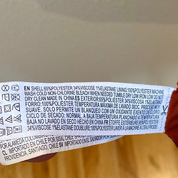 π Forever 21 Contemporary π Burnt Orange Waffle Knit Bib Pleat Mini Dress | S - Picture 11 of 11